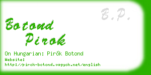 botond pirok business card