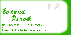 botond pirok business card